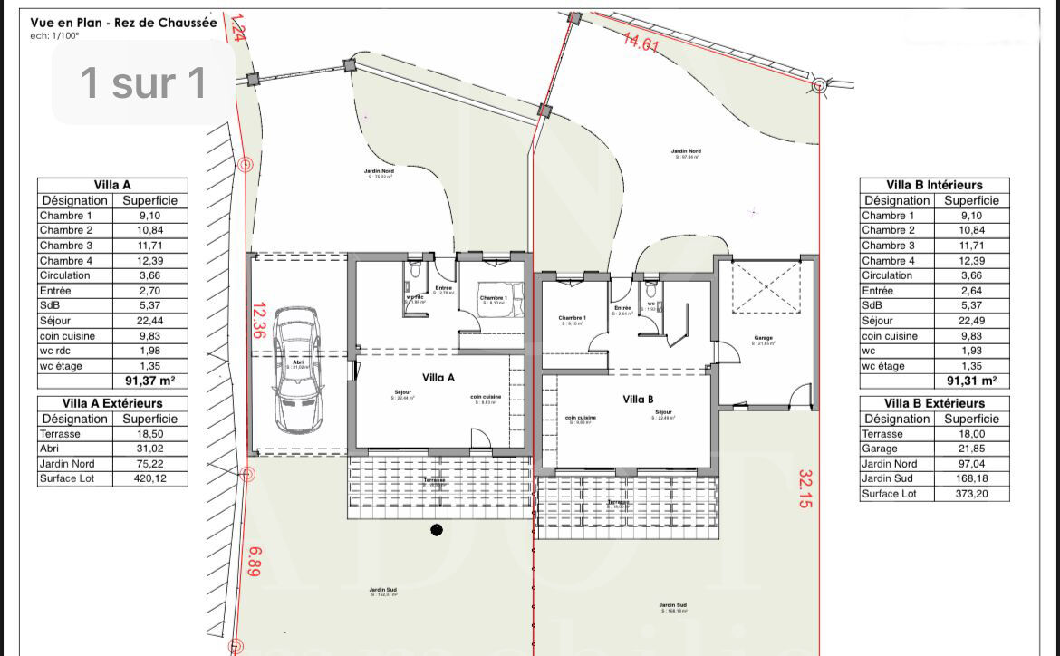CADENET -  Lot n°2 - Maison en duplex 5 pièces 90 m² et garage sur terrain de 387 m2